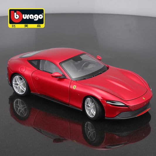 Bburago 1:24 Ferrari Roma Grey Sports Car Static Die Cast Vehicles Collectible Model Car Toys