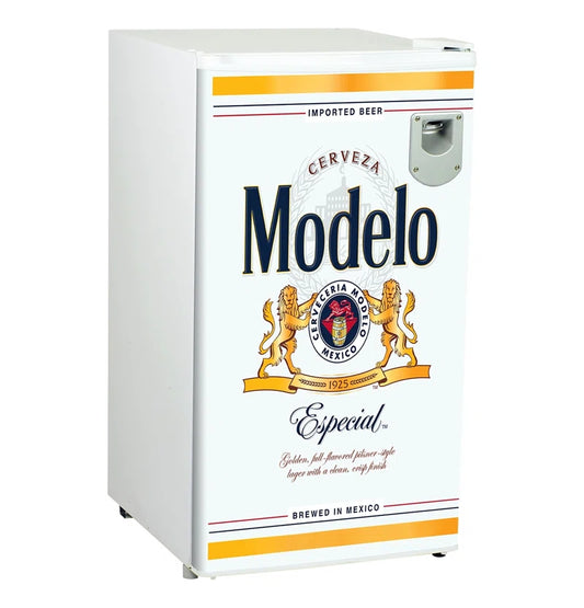 Modelo Compact Fridge with Bottle Opener, 3.2 Cu Ft (90L), White