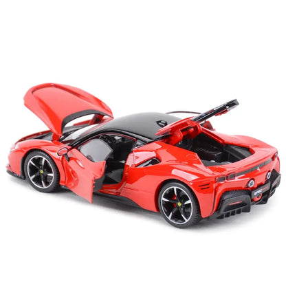 Bburago 1:24 Ferrari SF90 Stradale Sports Car Static Die Cast Vehicles Collectible Model Car Toys