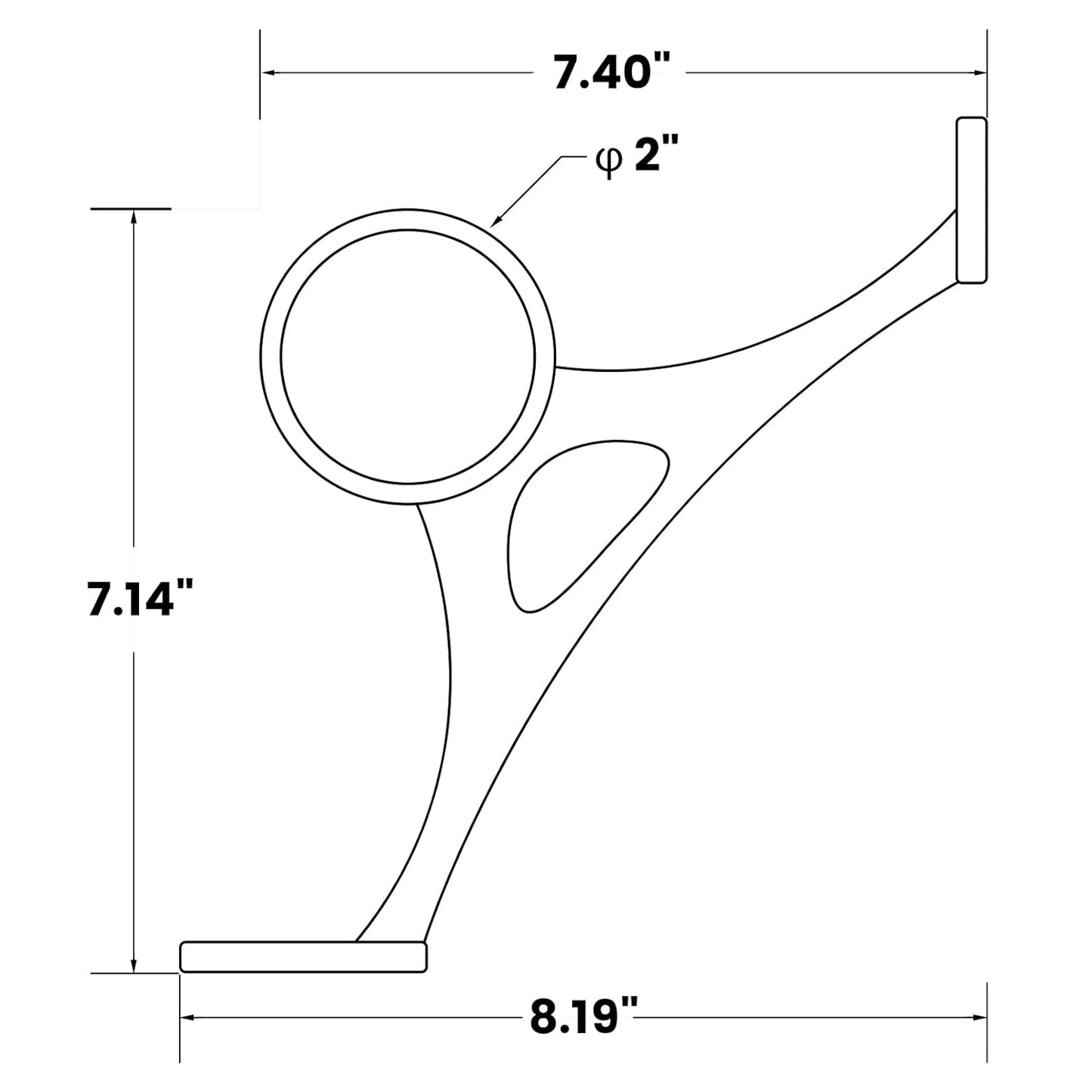 8Ft Bar Foot Rail Kit Undercounter Mount Hardware and Tubing Complete Kit 2'' OD, Stainless Steel Brushed Finish, for Indoor-Outdoor HF20 SL4